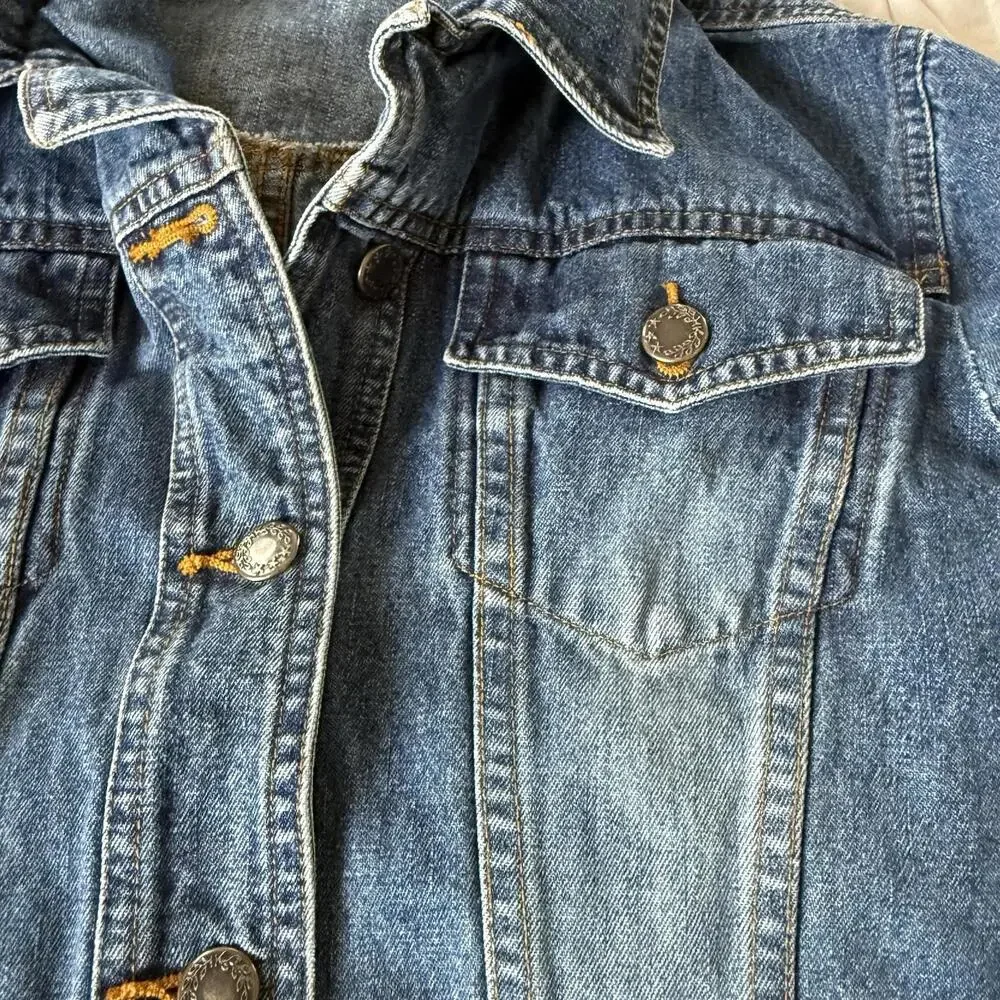 Periscope Denim Jacket Skirted Bottom Size M - Picture 3 of 7